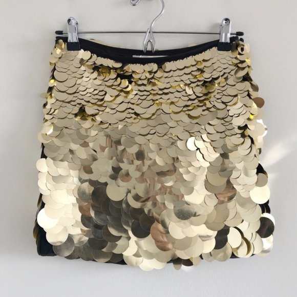 Trina Turk Dresses & Skirts - NWT Trina Turk Mini Kalina Sequin Skirt Gold 2